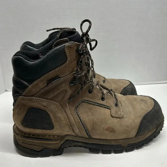 Red Wing Boots Steel Toe Boot Work Shoes Lace Up Waterproof Brown Mens Size 10 D - Picture 1 of 12